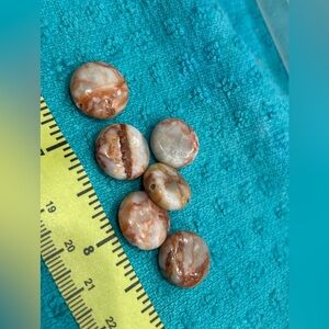 Red Vein Jasper Coin Beads | Natural Stone | Jewelry Making